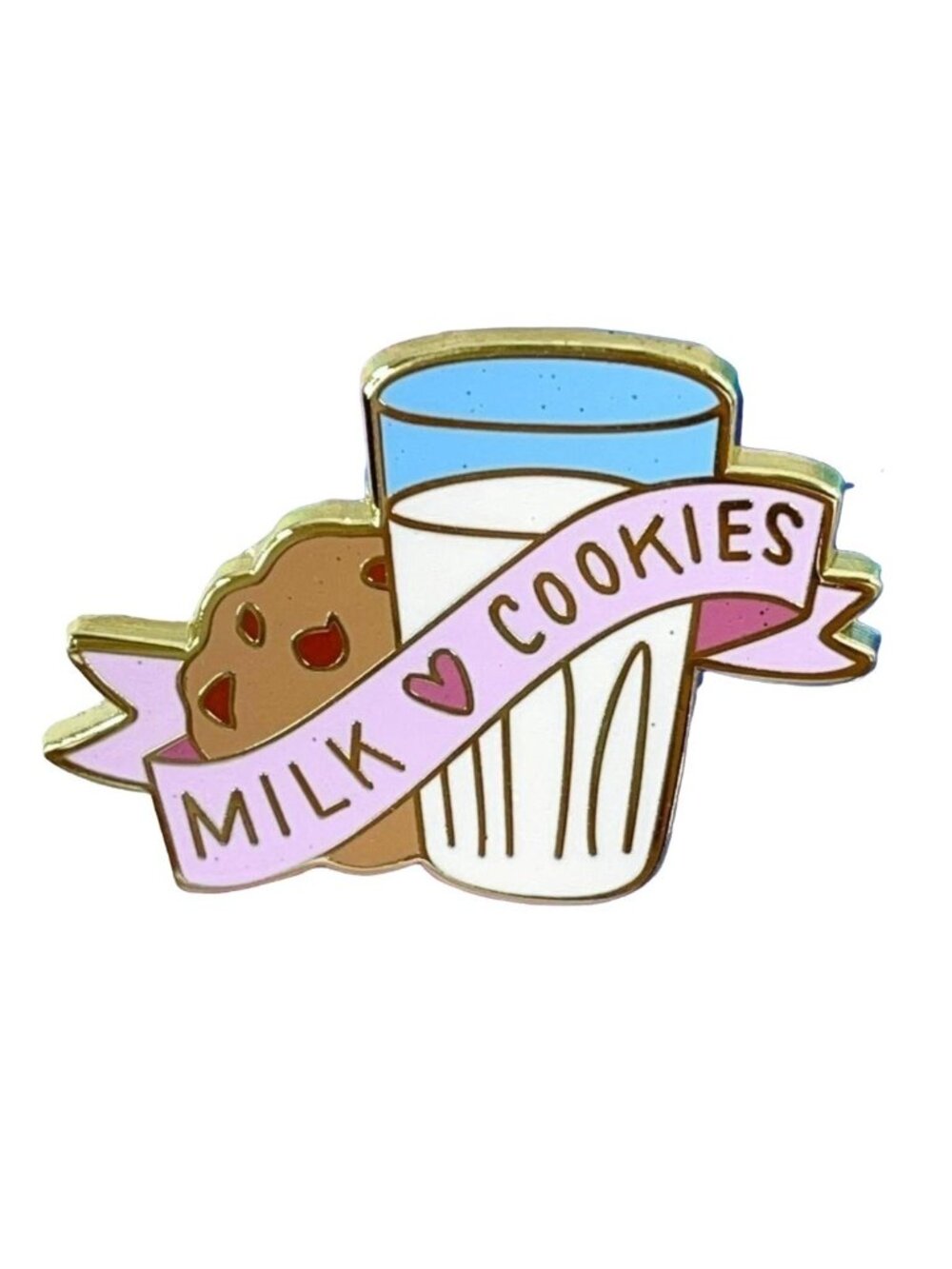 Chocolate Chip Cookies Lapel Pin Milk Cookies Brooch Pin Enamel Jewelry Badge